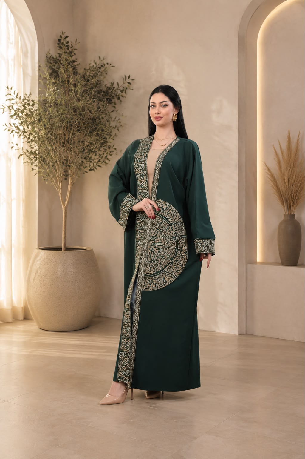 Women's Embroidered Barbie Fabric Heritage Bisht | Bisht Satati Mutaraz