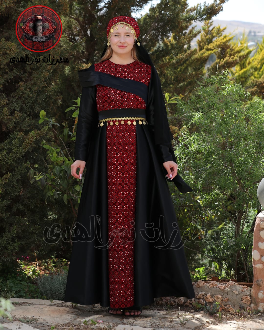 Premium Satin Oriental Embroidered Thobe with Diagonal Draped Panel and Gold Coin Accents | Al Sawsana Thobe