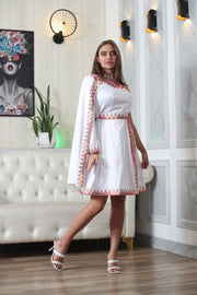 Women's Satin Shoulder Heritage Dress | Thoub Al Shoulder Al Qaseer