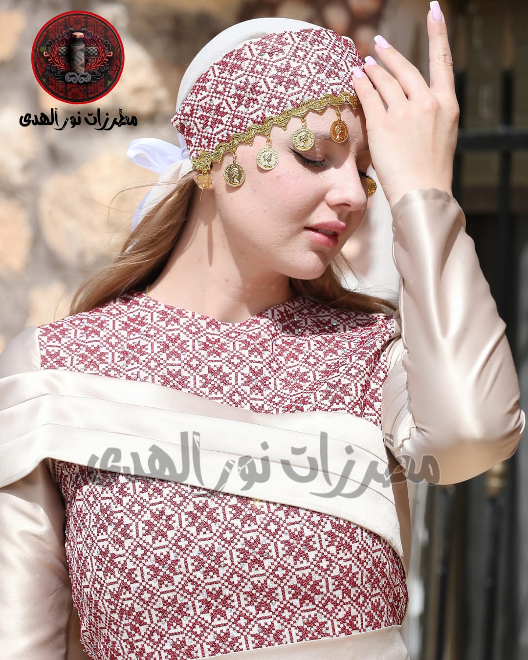 Premium Satin Oriental Embroidered Thobe with Diagonal Draped Panel and Gold Coin Accents | Al Sawsana Thobe